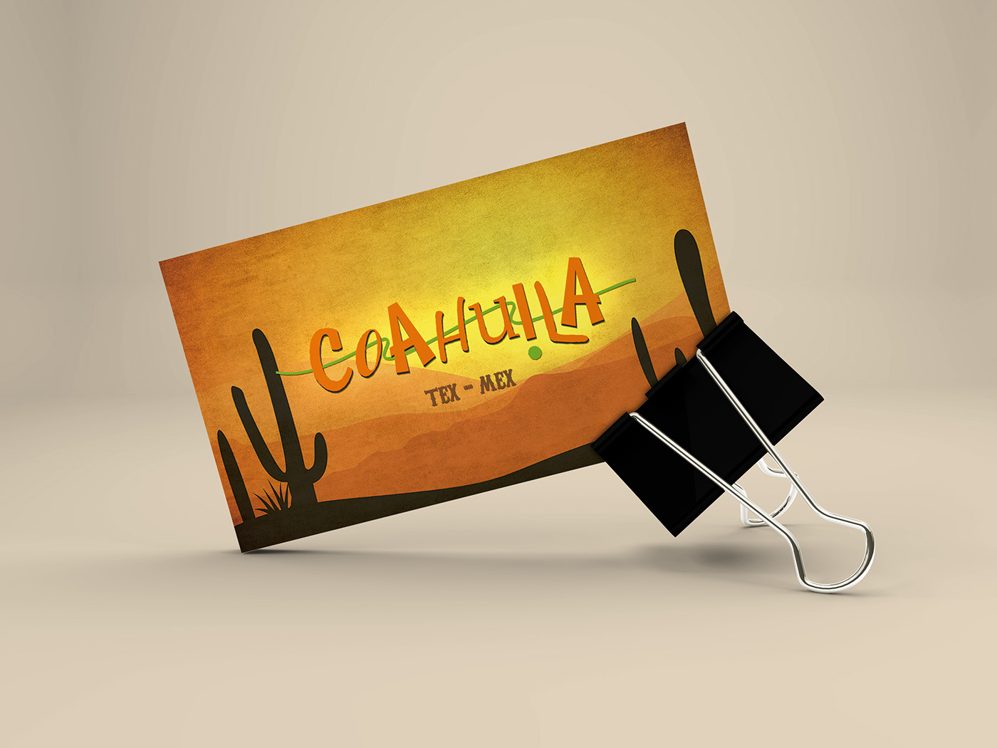 cartão de visitas Coahuila Tex-Mex criação design gráfico Design de Impressos Bussines card