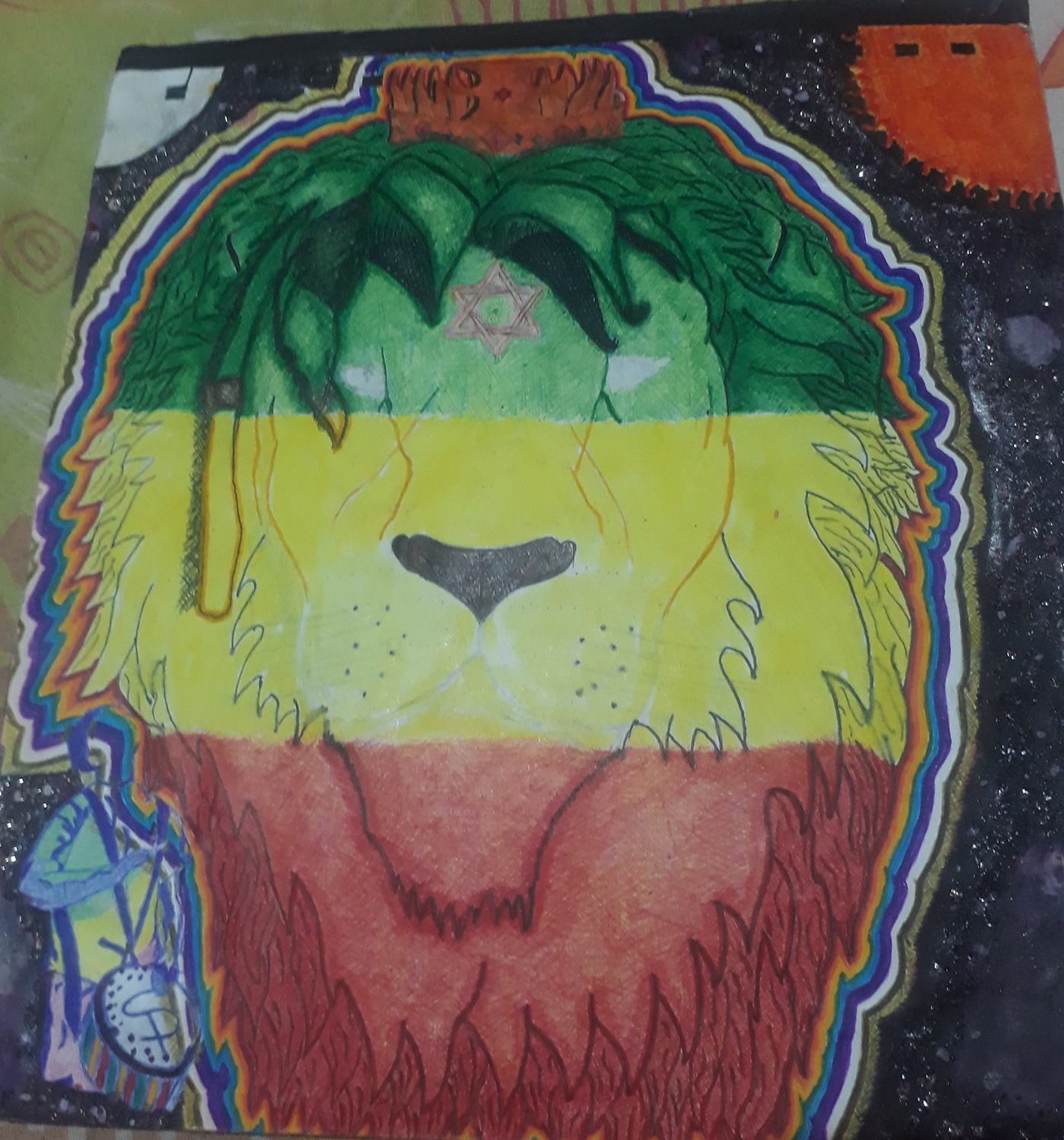 digital illustration Drawing  lion