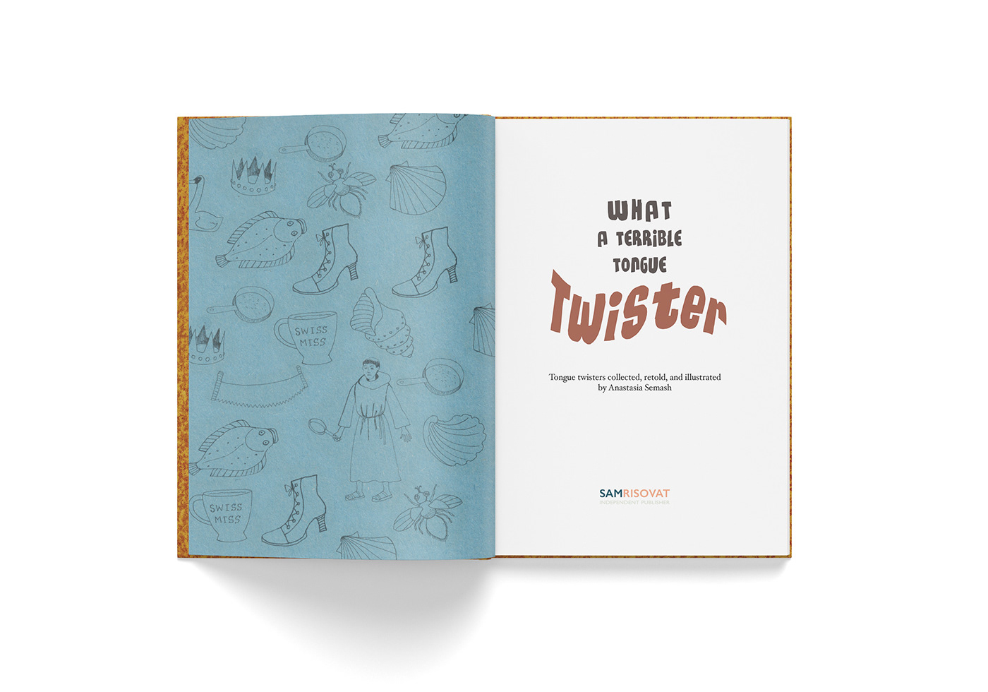 book illustration children's book Picture book tongue twisters watercolor colored pencils Book Cover Design