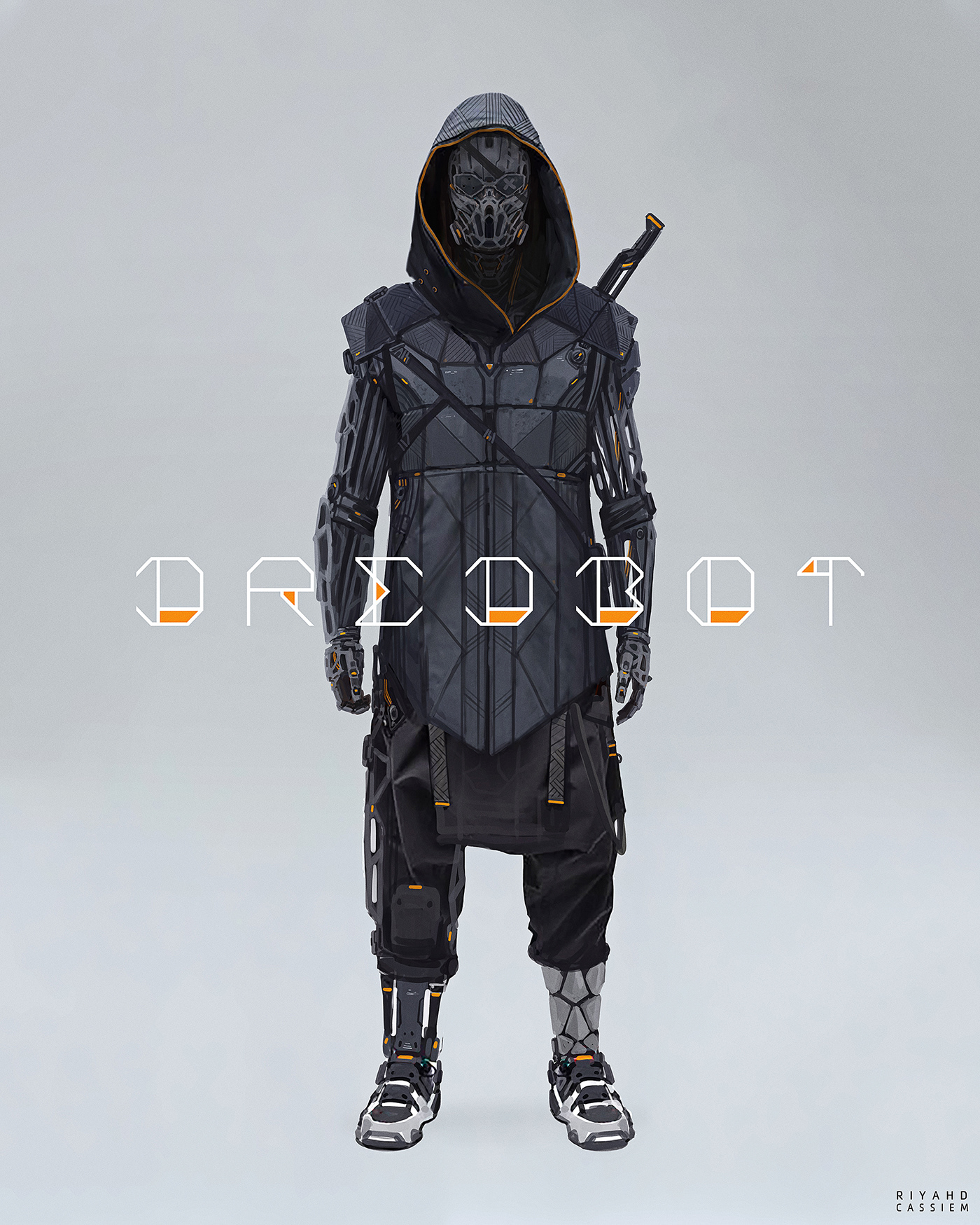 Cyberpunk driod future mech robot Scifi streetwear tech