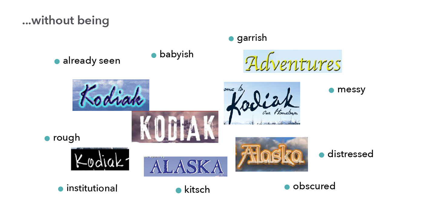 Alaska branding  City branding colorful flat design Kodiak minimal modernist tourism visual identity