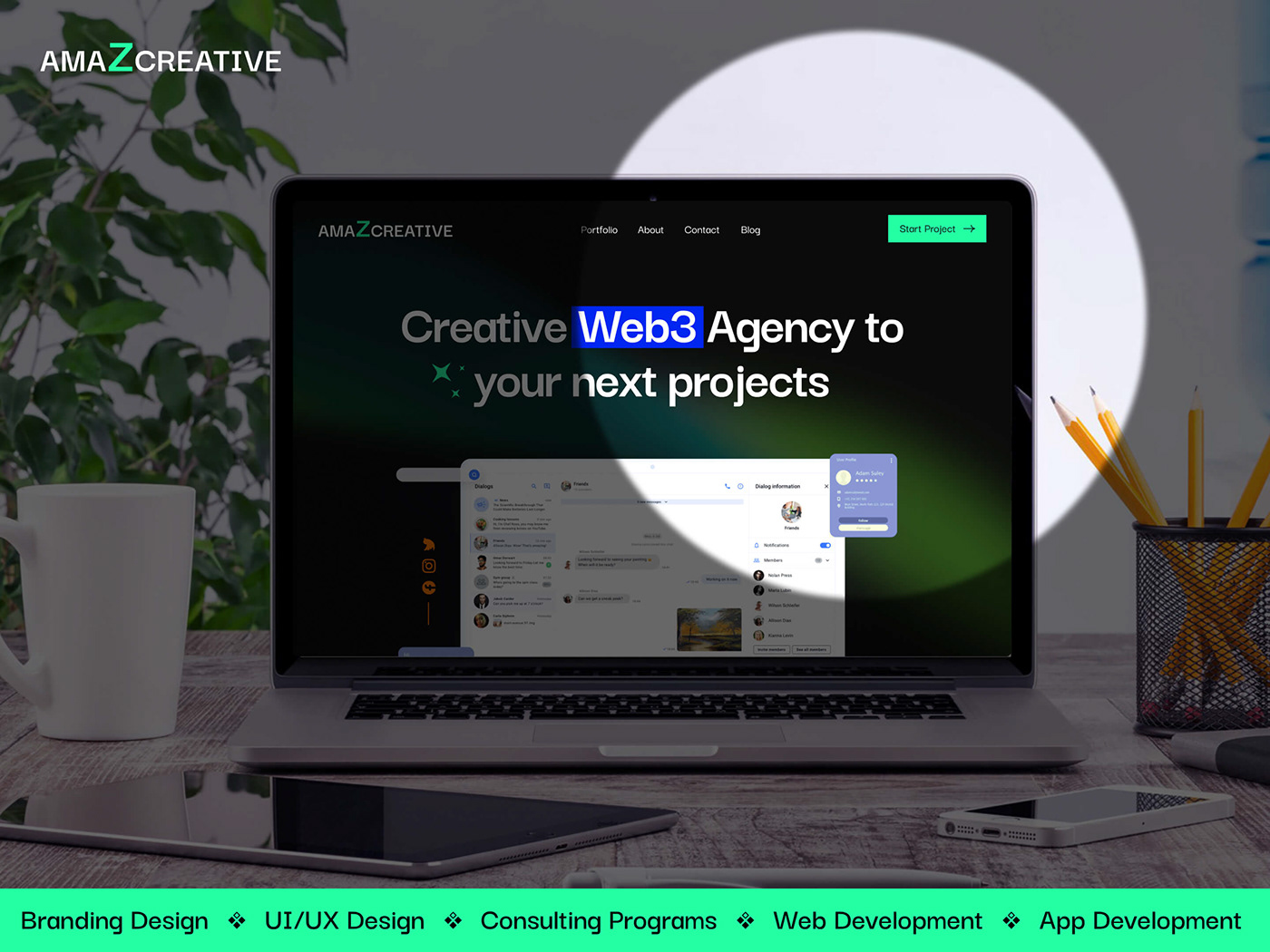Agency Landing page creative agency website web3 landing page Web3 Agency Landing Page web3 website design