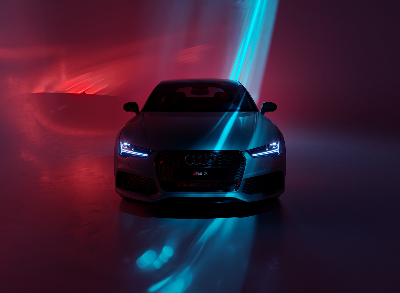 3D Advertising  Audi automotive   CGI CoronaRender  Render RS7 Sportback studio