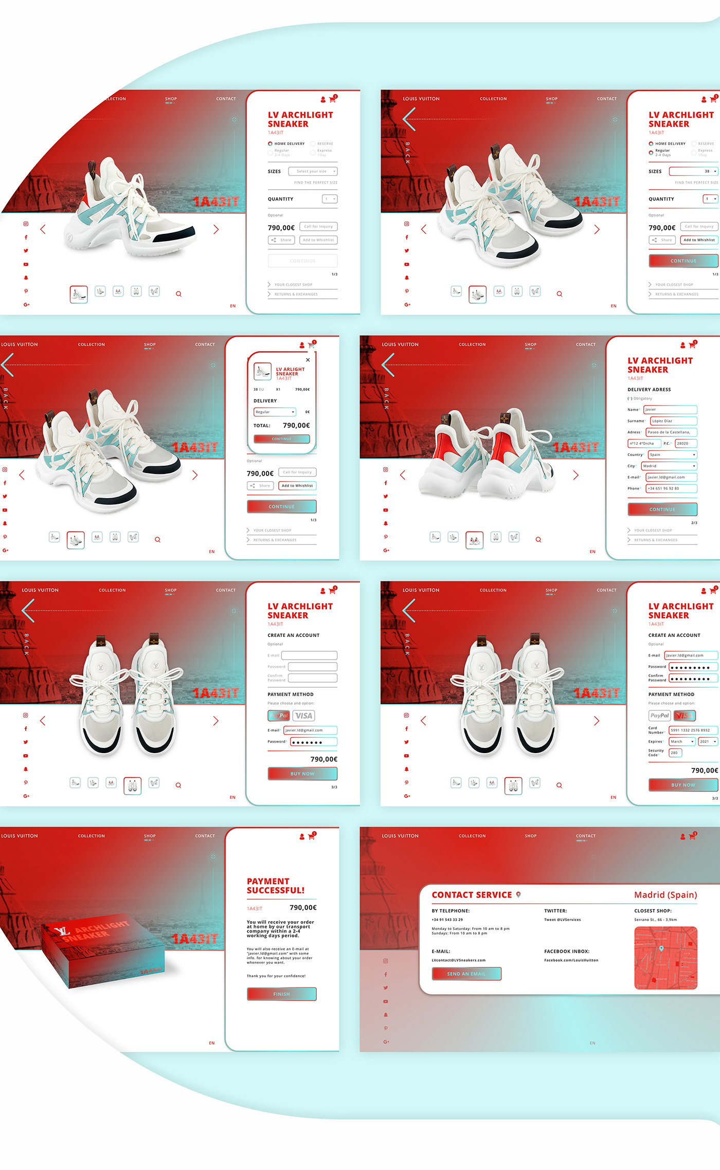 Louis Vuitton Sneakers Landing Page Concept on Behance