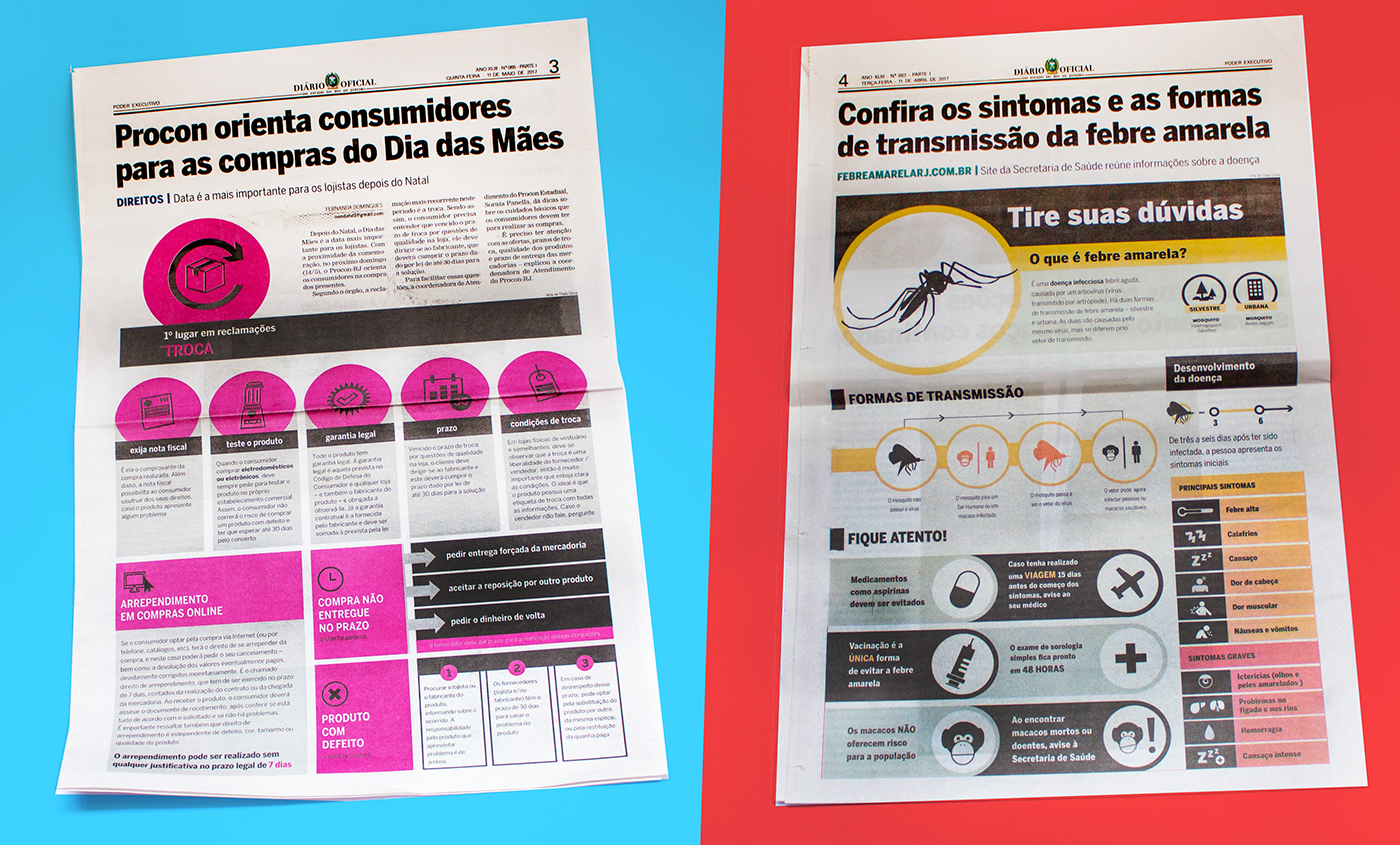 newspaper jornal infográfico infographic DETRAN saúde Diario Oficial 