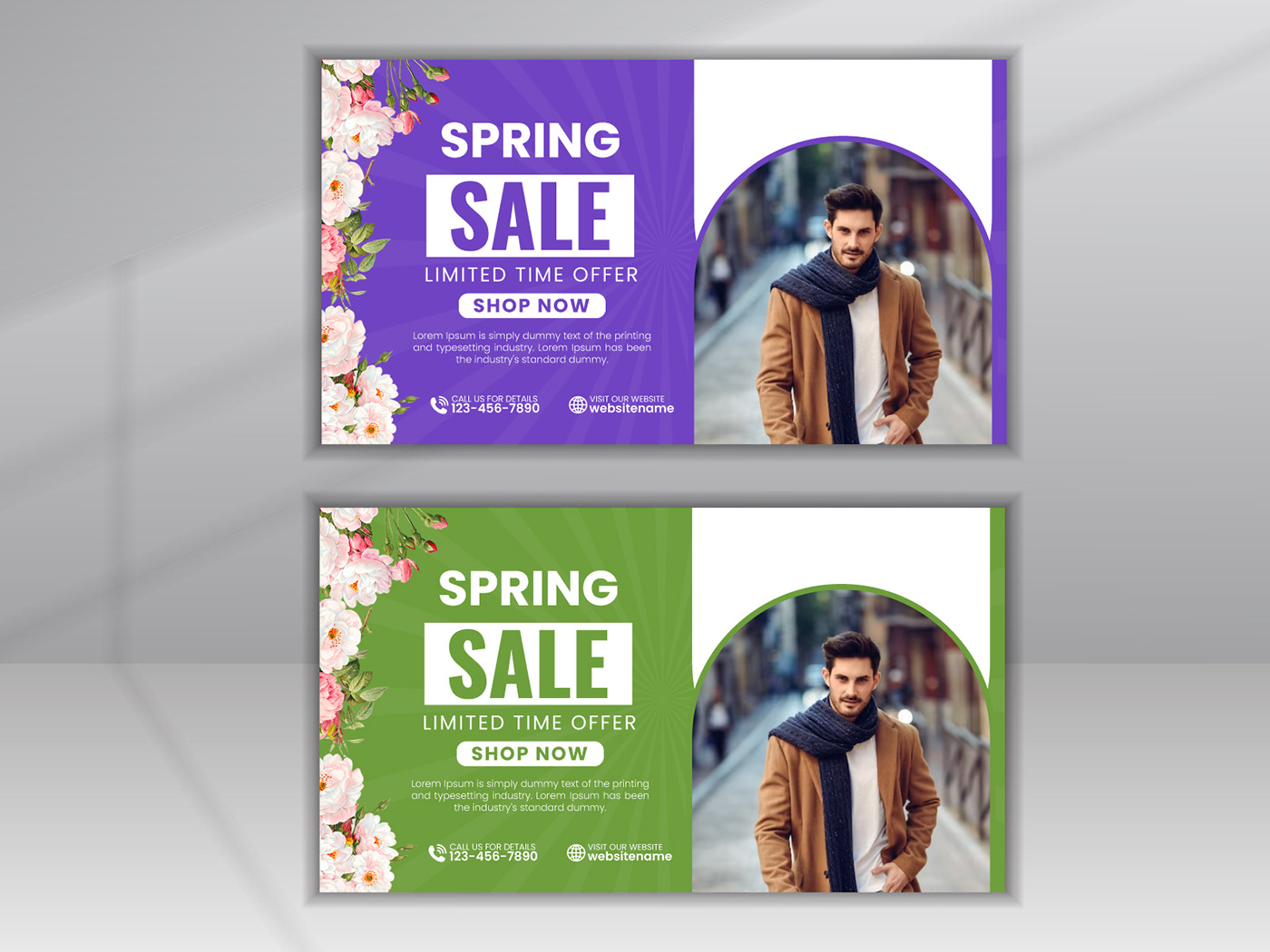 natural flower shopping banner Shopping sale flower decoration Colorful Flowers botanical bargain spring blossom blooming ads
