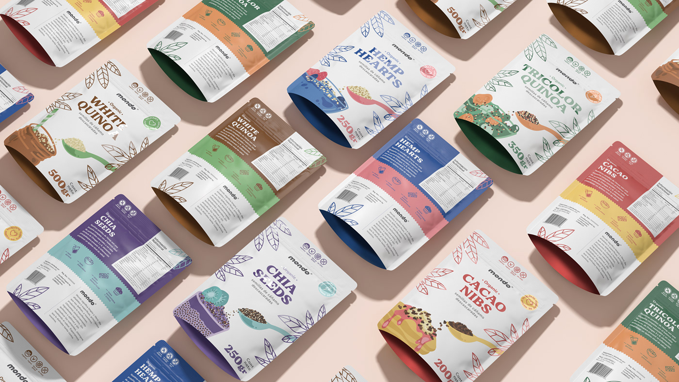 Chia doypack healthy hemp Packaging packaging design quinoa