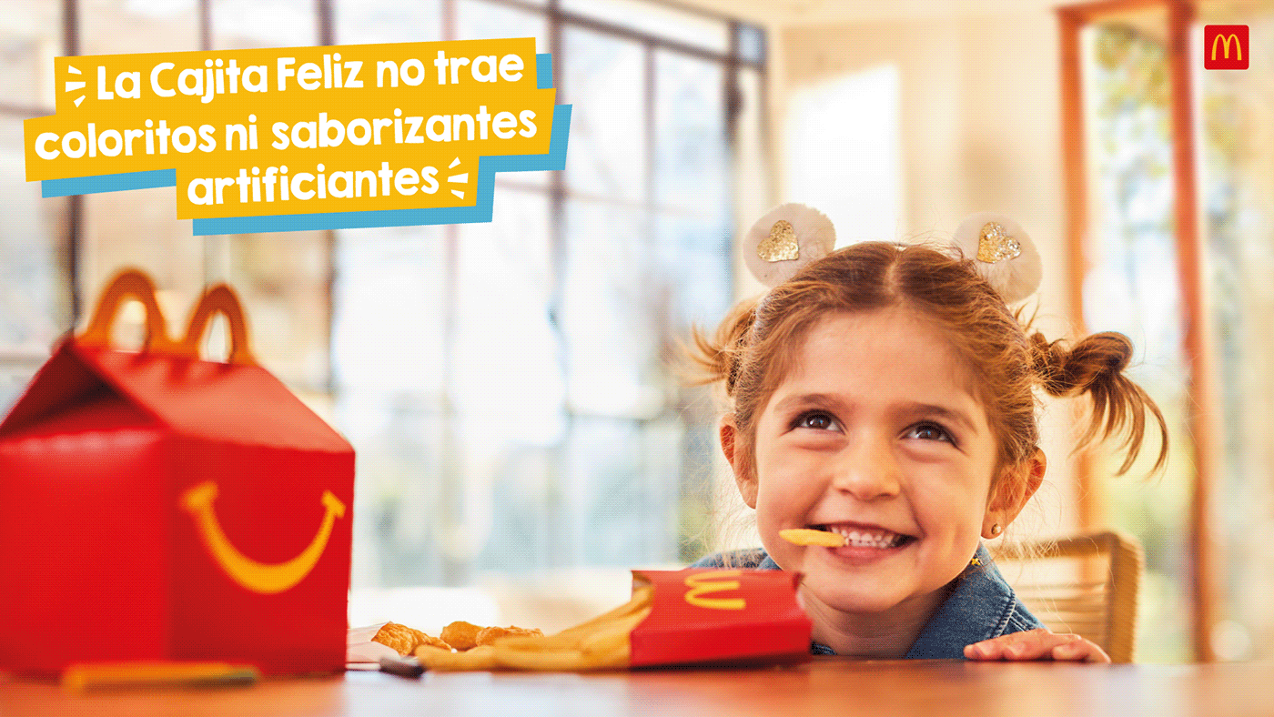 cajitafeliz Food  grafica happymeal kids McDonalds niños papas publicidad saludable