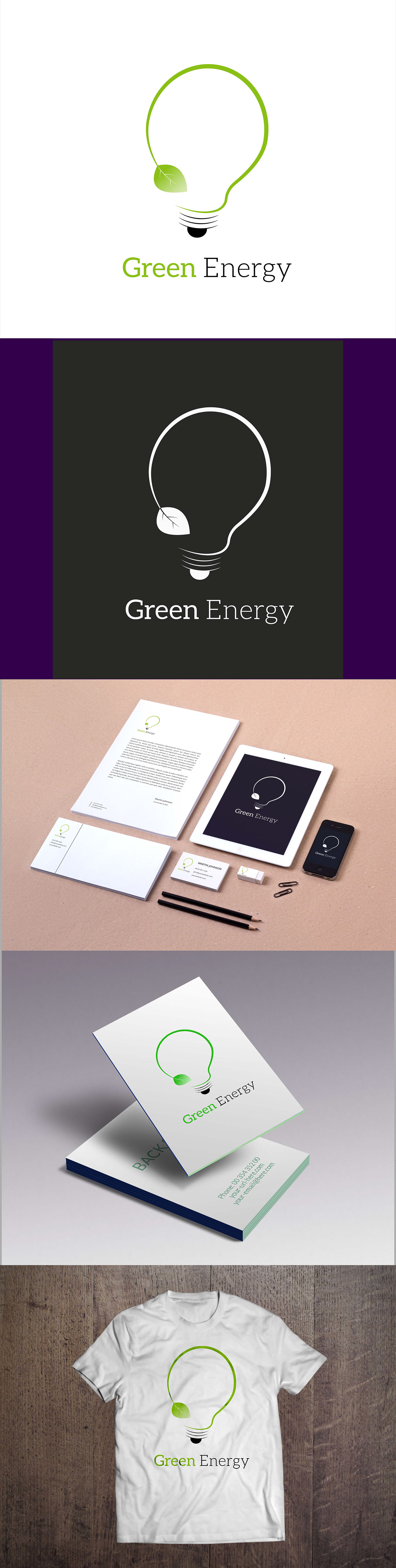 logo graphic design  Green Energy branding  brand identity artist Logo Design