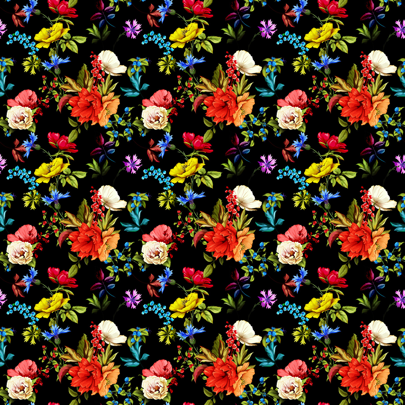 Repeat Pattern textile design  print Fashion  Flowers floral vector adobe illustrator Adobe Portfolio Digital Art 