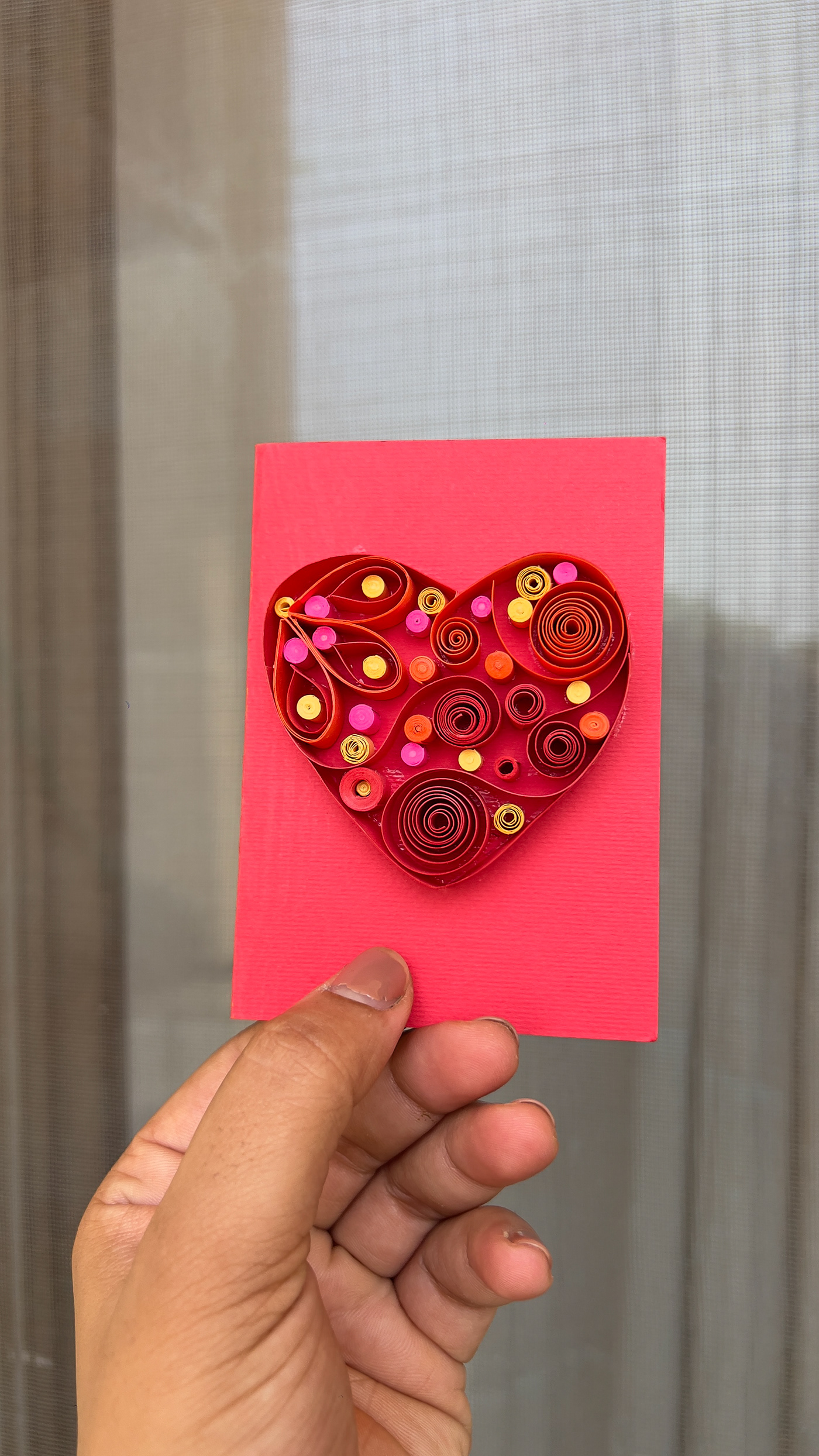 heart quilling paper quilling card greeting card