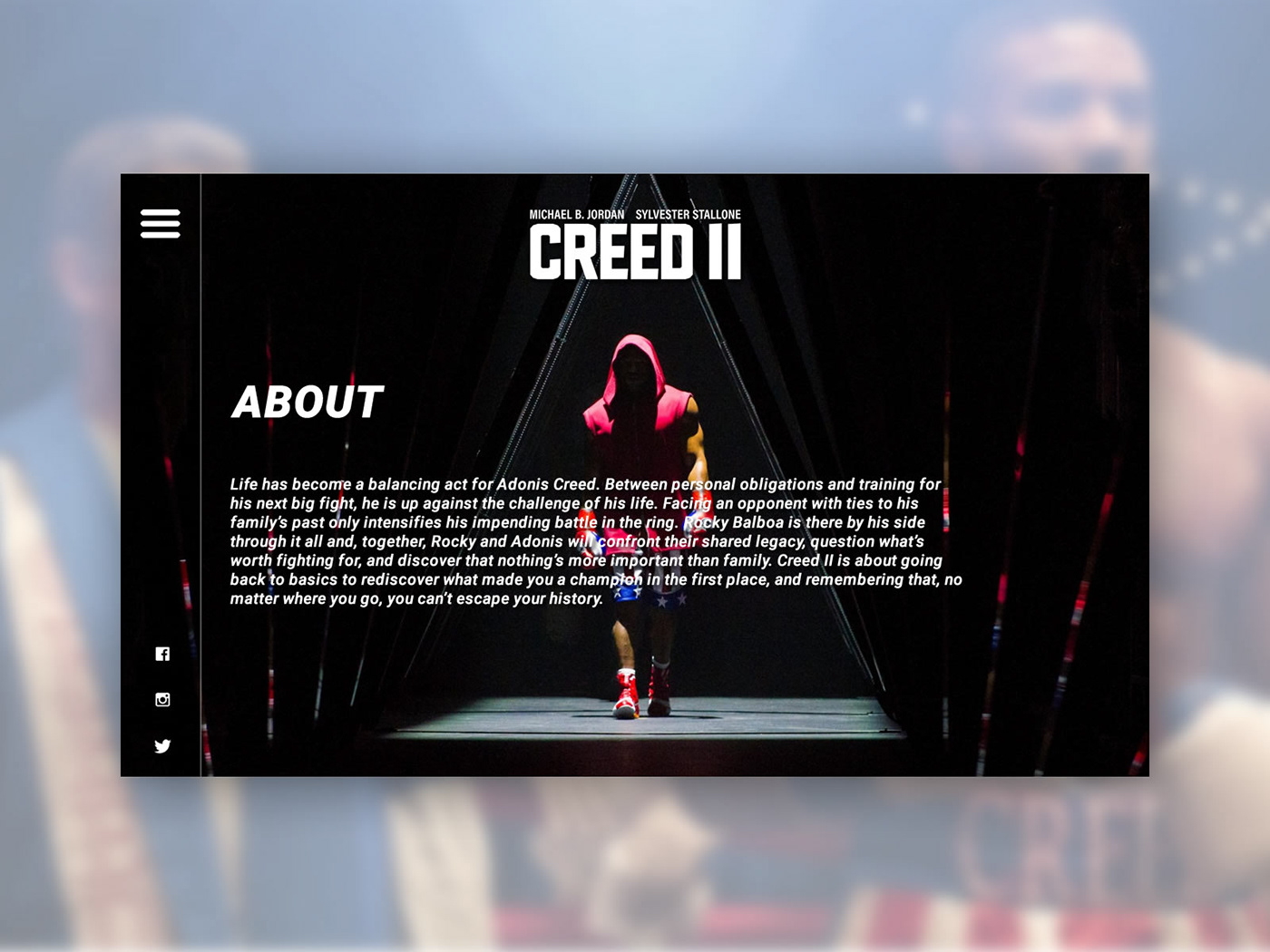 creed Creed2 UI ux Webdesign uxdesign concept