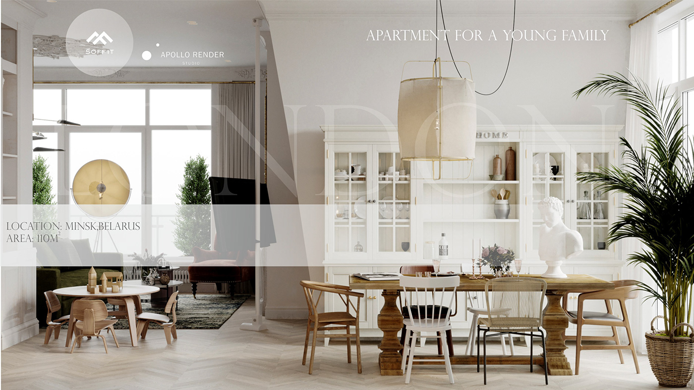 apartment 3dsmax corona CG new ApolloRender design architecture furniture Project