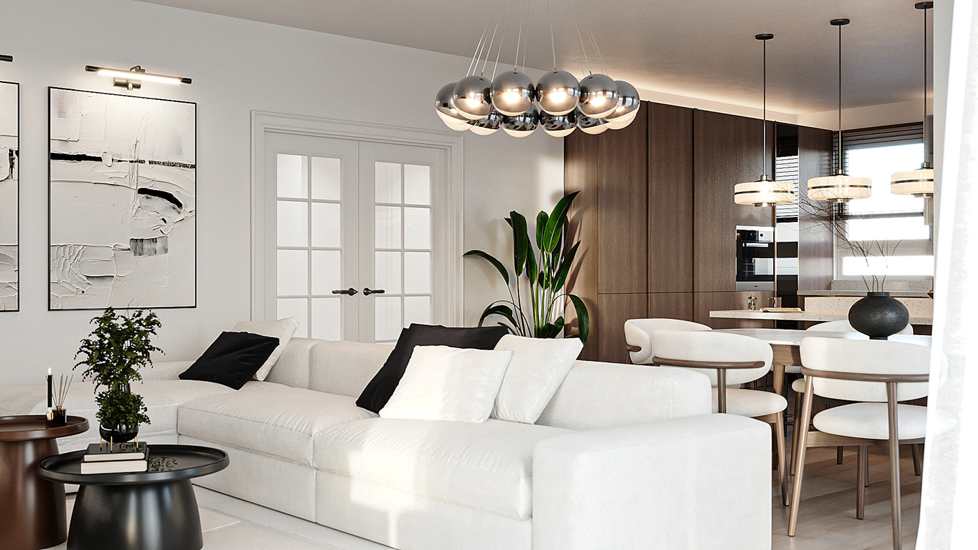 3D architecture archviz bedroom corona interior design  living room modern Render visualization