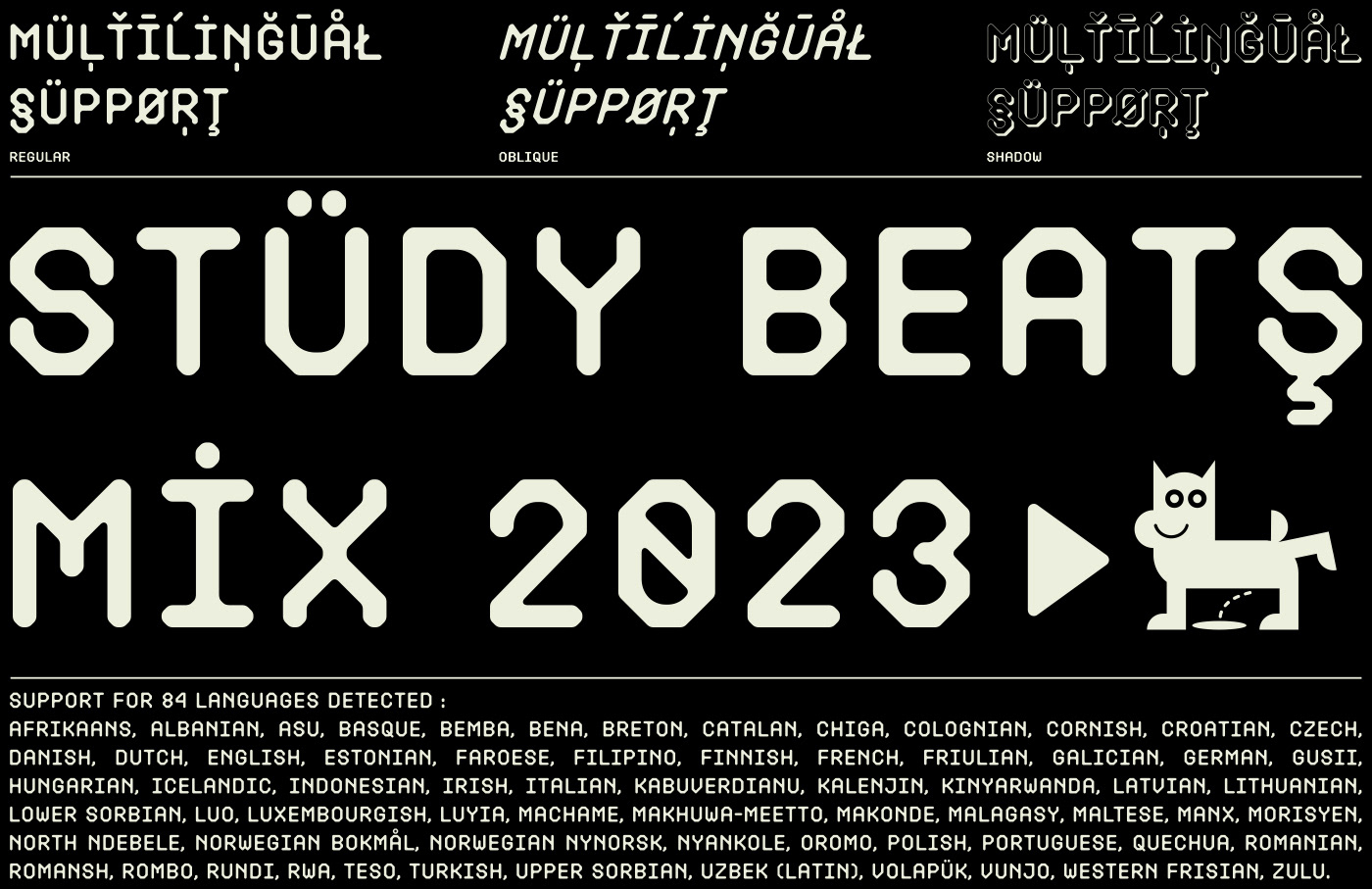 text typography   Poster Design monospaced font dingbats font Display modern Typeface Logotype Logo Design