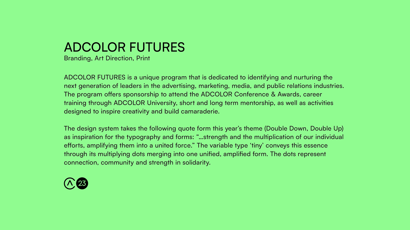 futures print Layout editorial book typography   Poster Design brand identity adcolor adcolorfutures