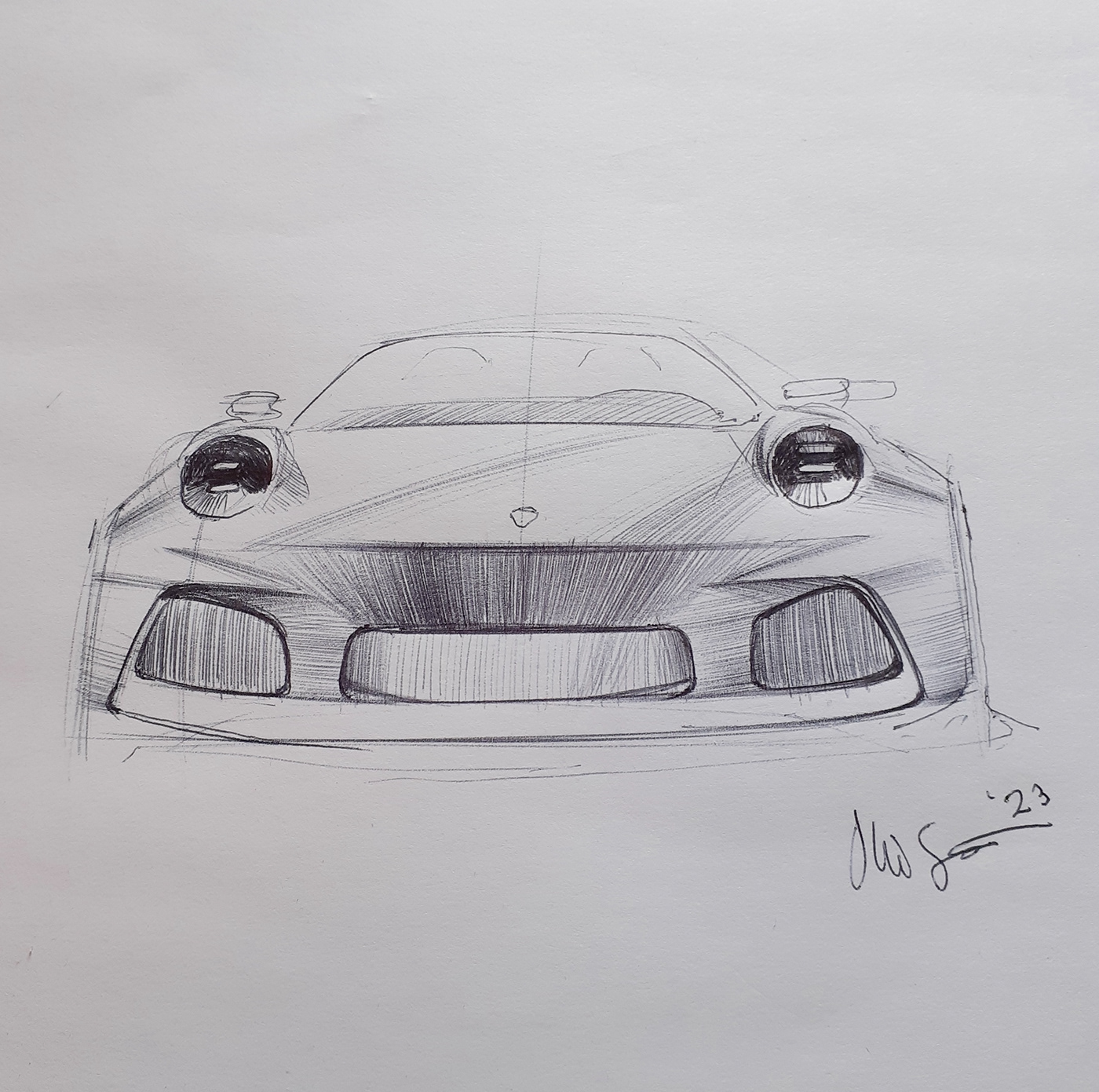 Porsche 911 sketch 