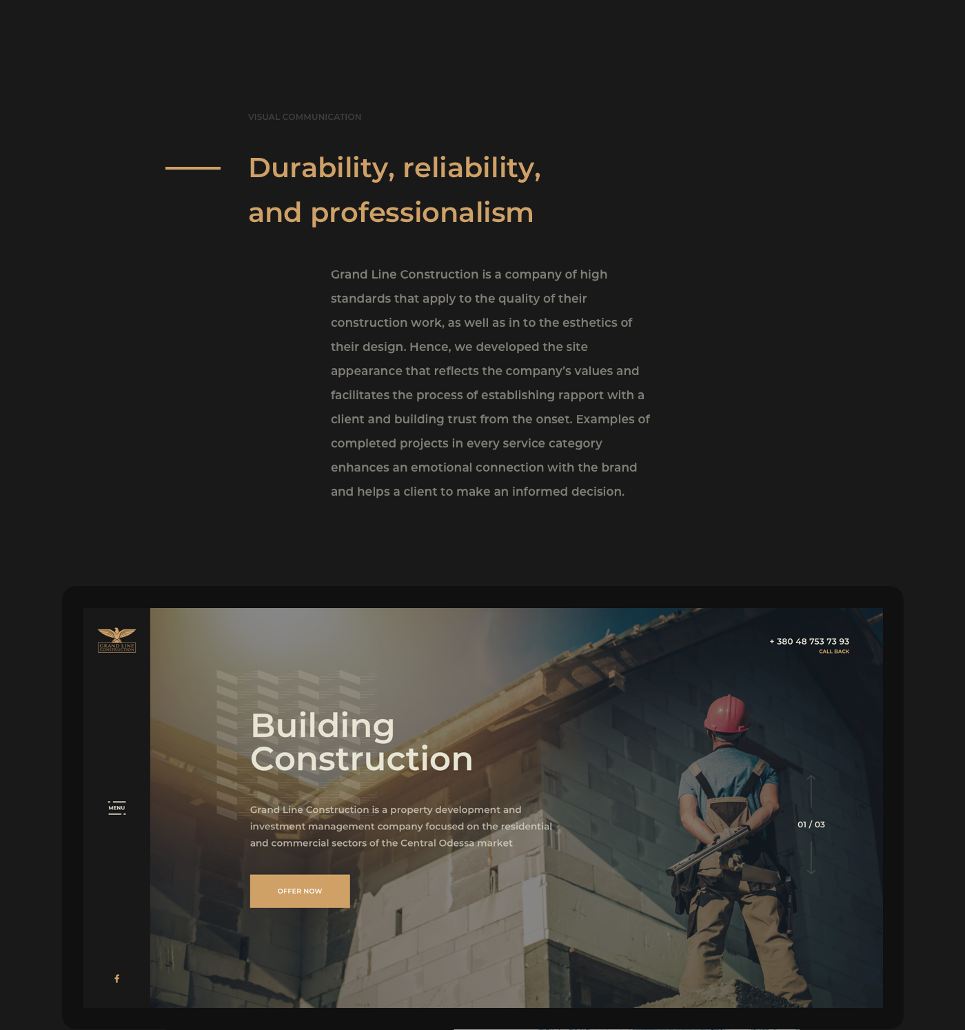ux UI corporate building Web Design  Responsive animation  mobile design creative modern construction