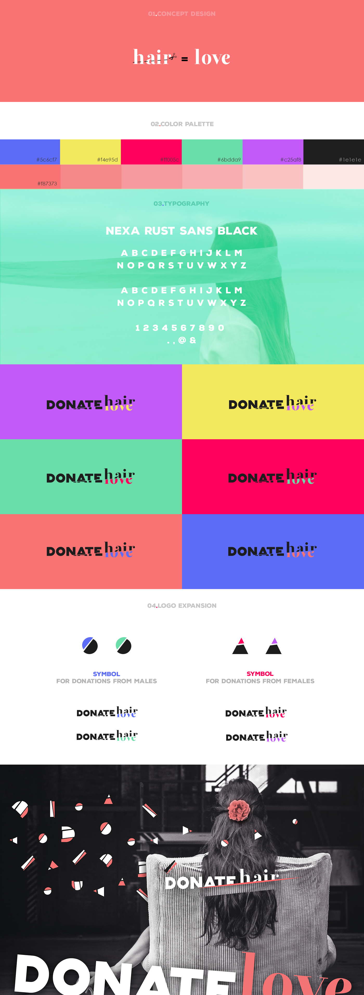 hair donation donate hair Donate Love donatehairgr Greece cut haircut pattern geometrical shapes NGO donator cancer hairloss alopecia