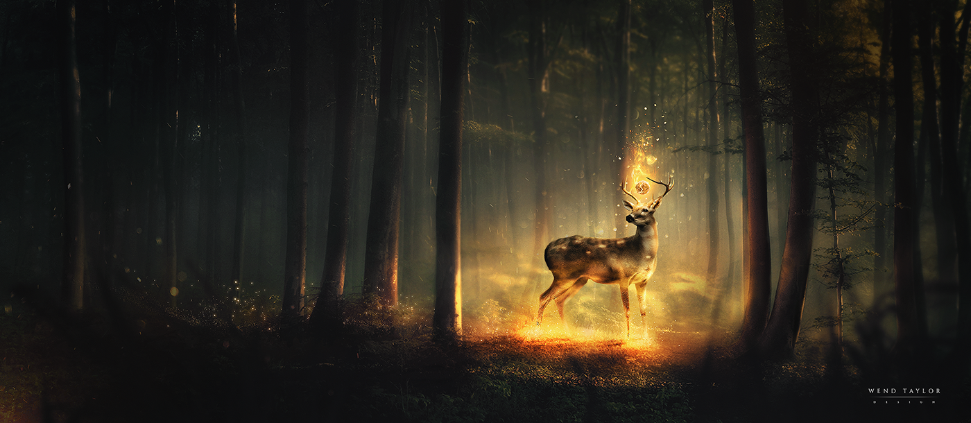 photoshop fantasy nordic manipulation Duneyrr mitology deer WEND taylor beauty