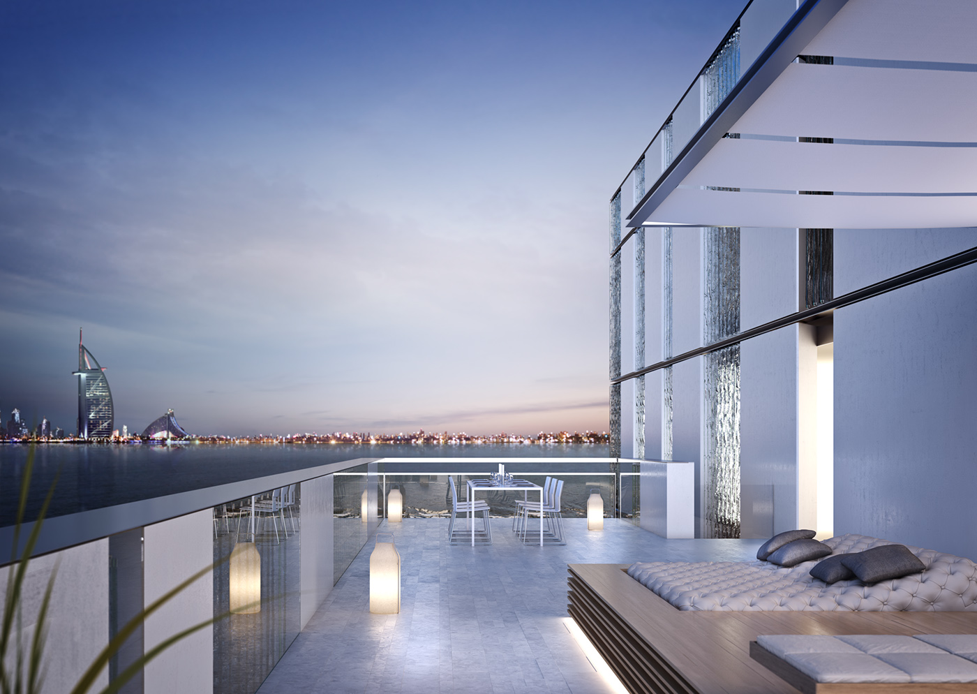 palm jumeirah march RCR Arquitectes Island dubai UAE Residence tower cast glass Pool Spa visualization gym terrace
