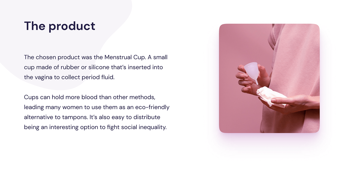 The product: menstrual cup