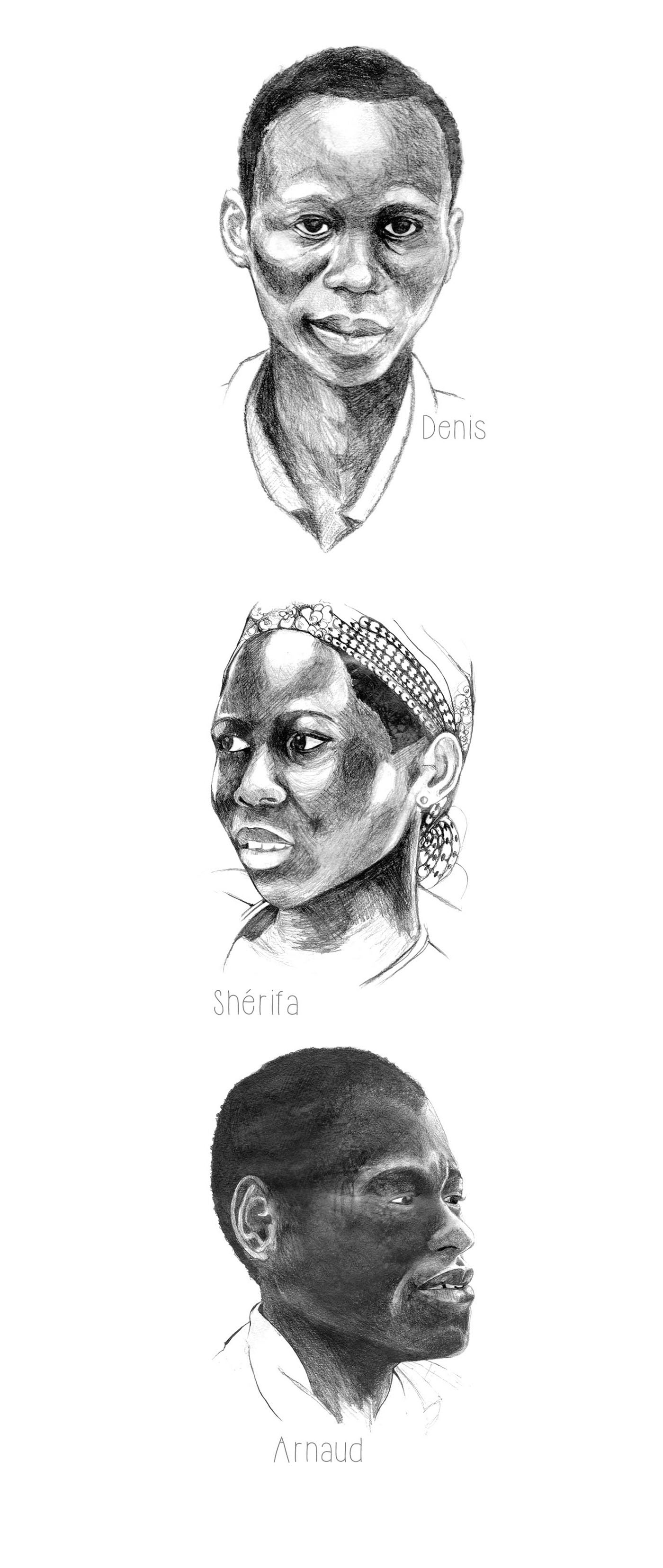 ink illustrations encre de chine cotonou  West Africa Carnet de voyage