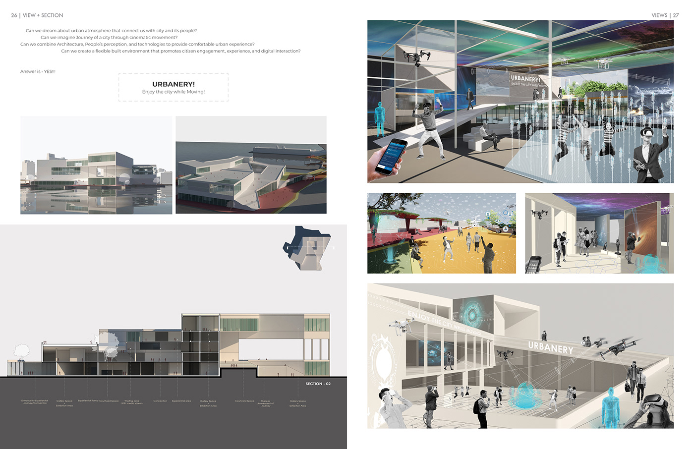 architecture designer graphic design  ILLUSTRATION  imagination portfolio rendering sketch Urban Design Visulization