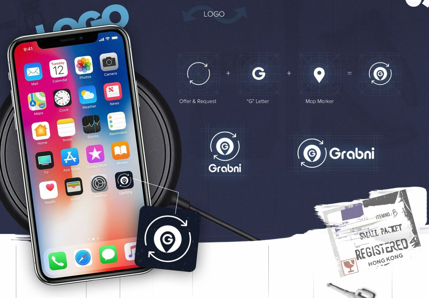 garbni UI ux shopping app ecommerce app blue Mobile Application inspire Experience interaction