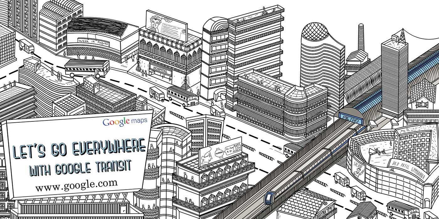 google map campaign handwork city features