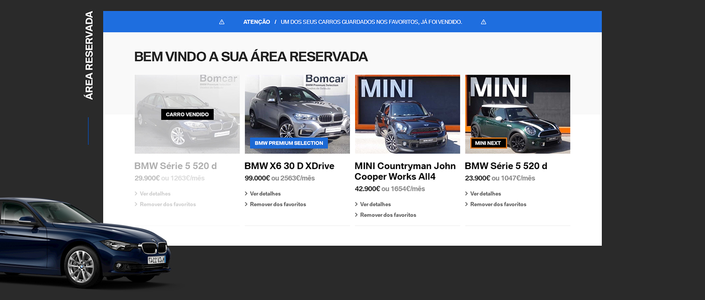 BMW Stand MINI Webdesign Responsive Cars