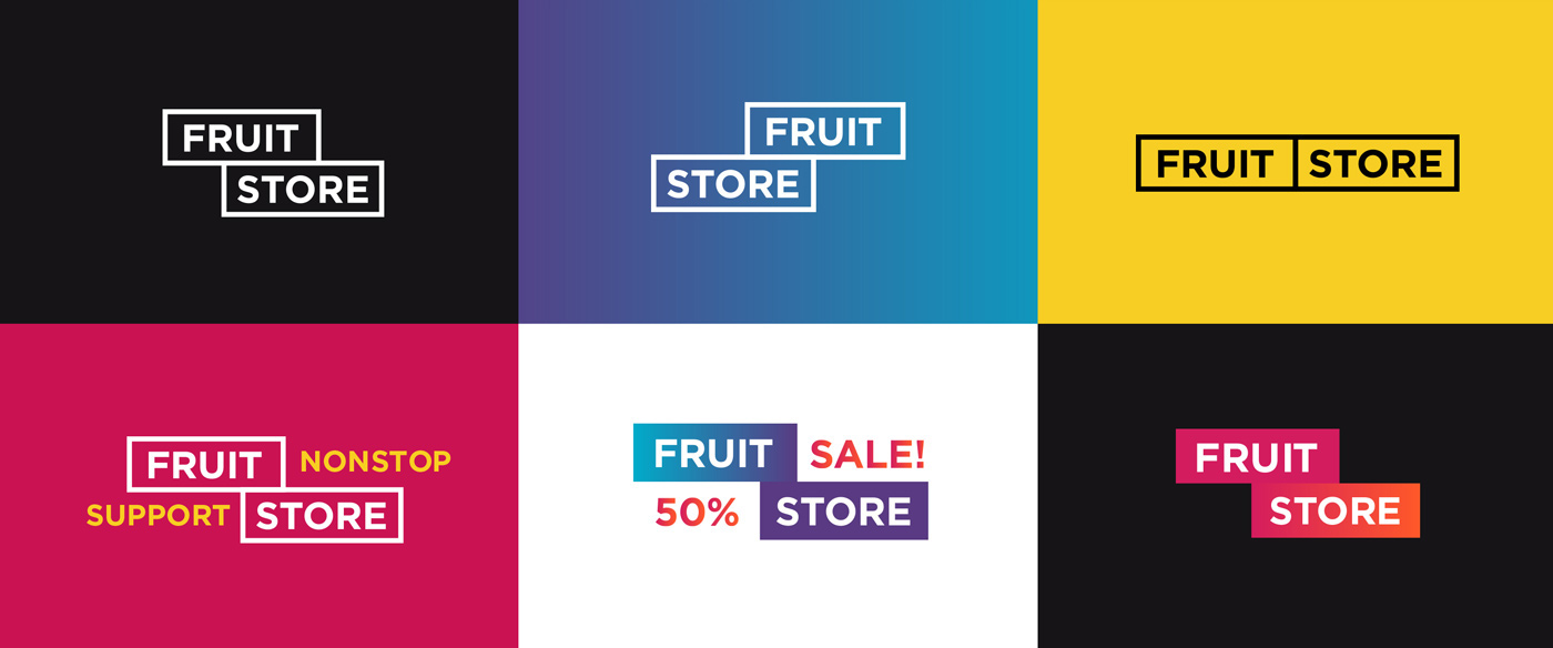 identity colorful Layout Fruit Computer funny cool logo Website