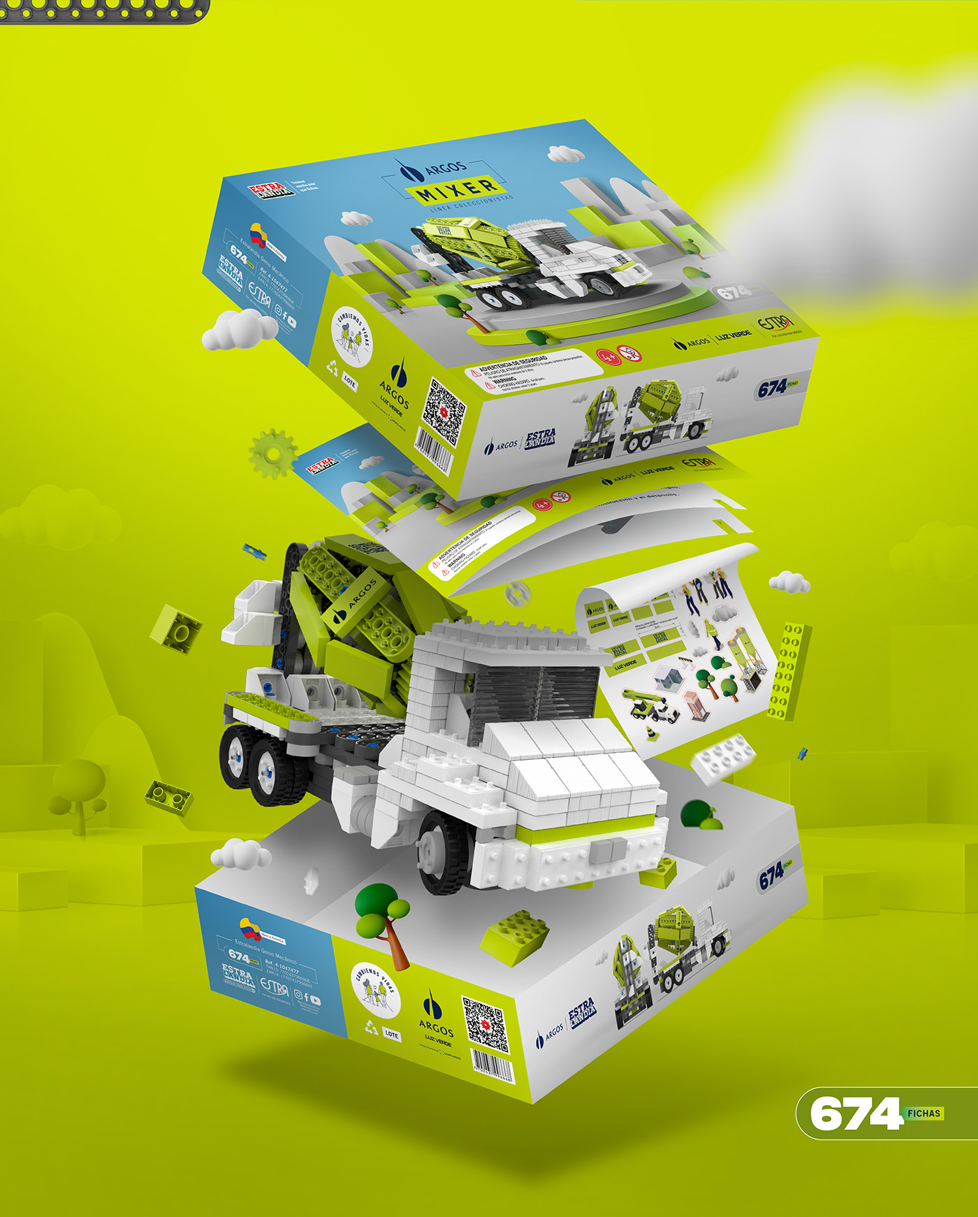 3D ads brand identity CGI design Packaging packaging design Socialmedia toy