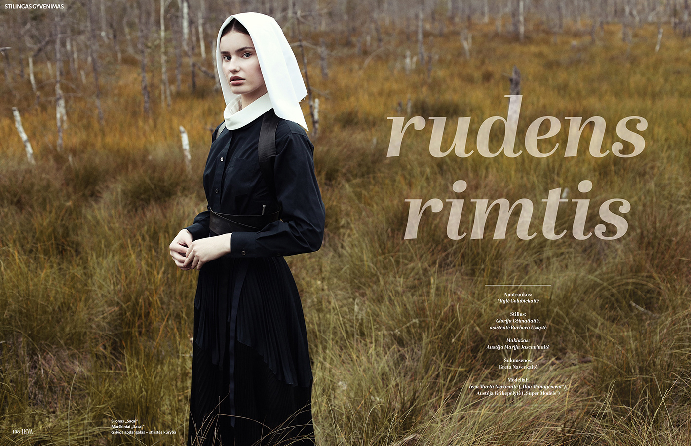 autumn forest swamp women models royalty Style concept editorial magazine