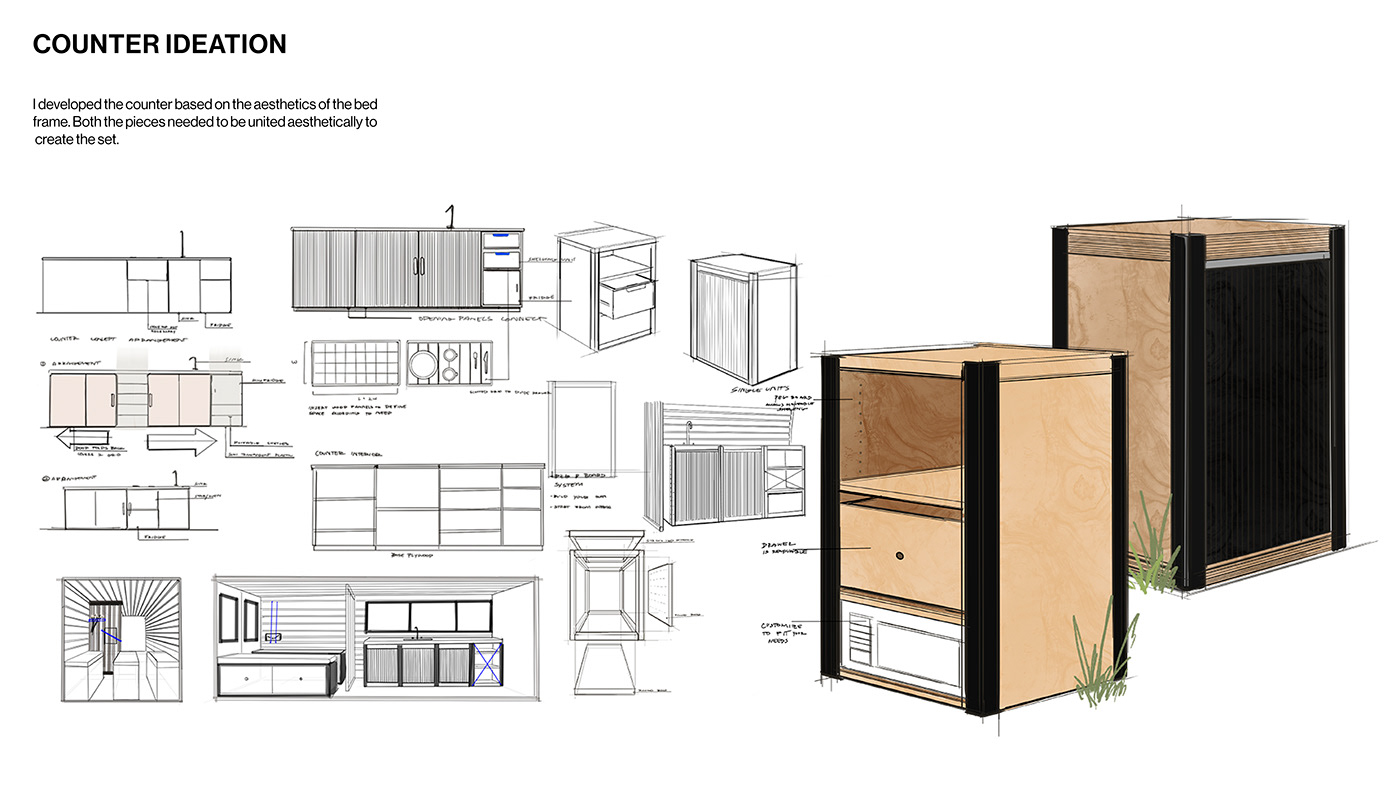 design furniture industrial minimal product product design  van life
