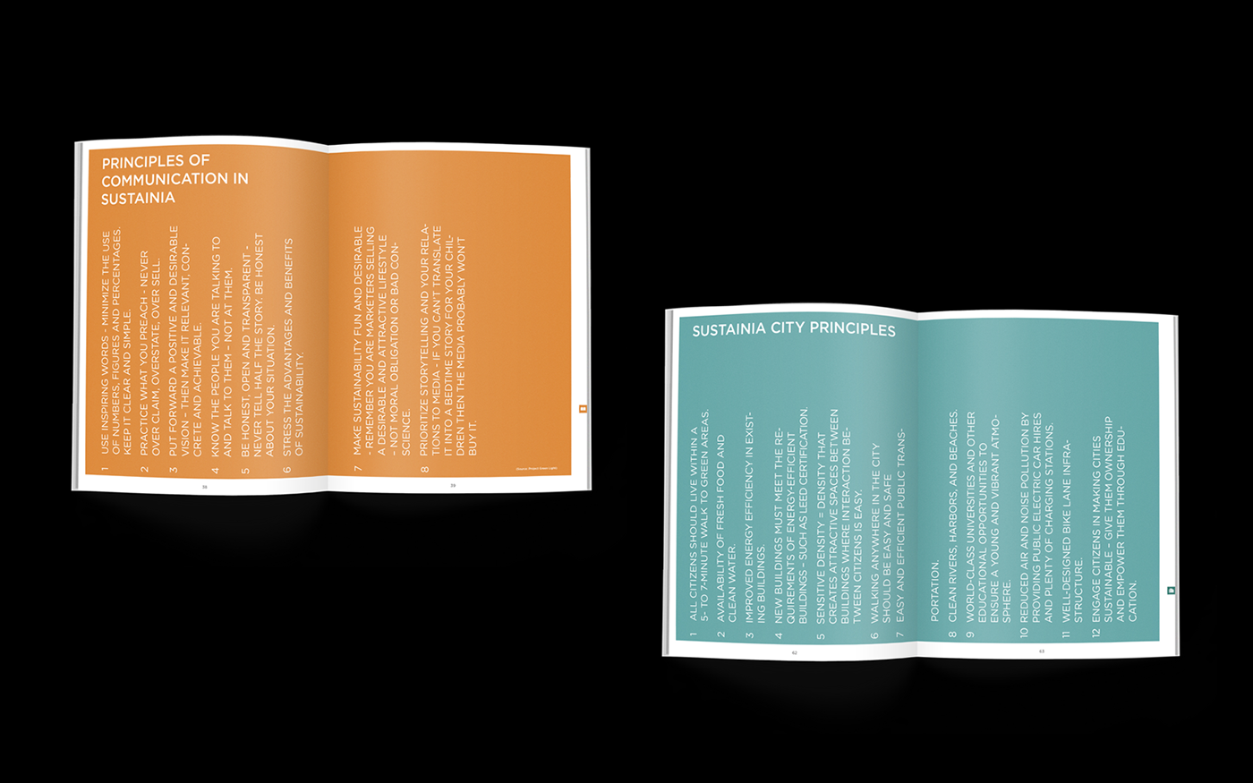 Sustainability book art book design icons sans serif environment bright colors