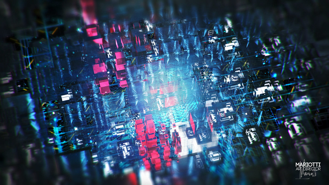 abstract fiction h.u.d matrice motiondesign Scifi UI