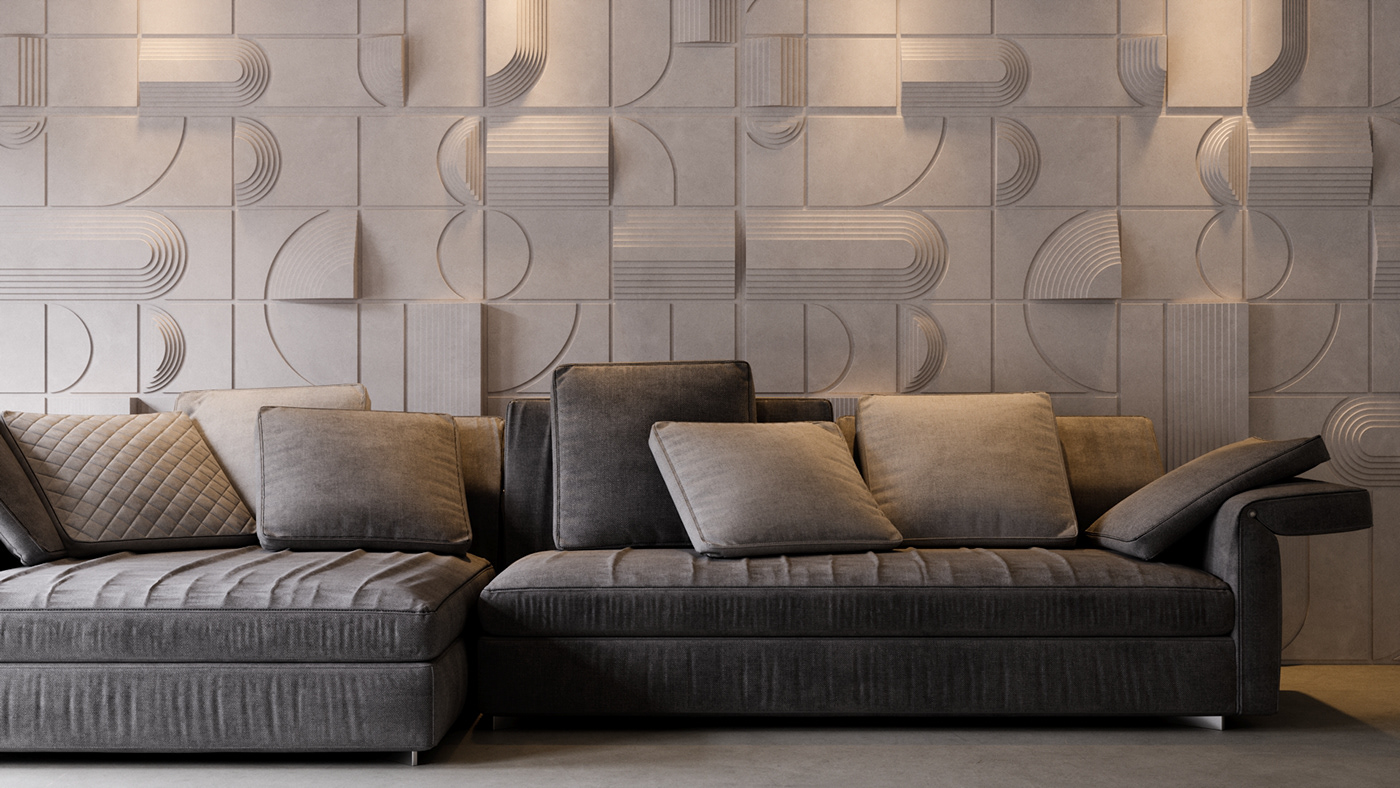 3dsmax archviz corona FStorm Interior living room Render rendering sofa vray