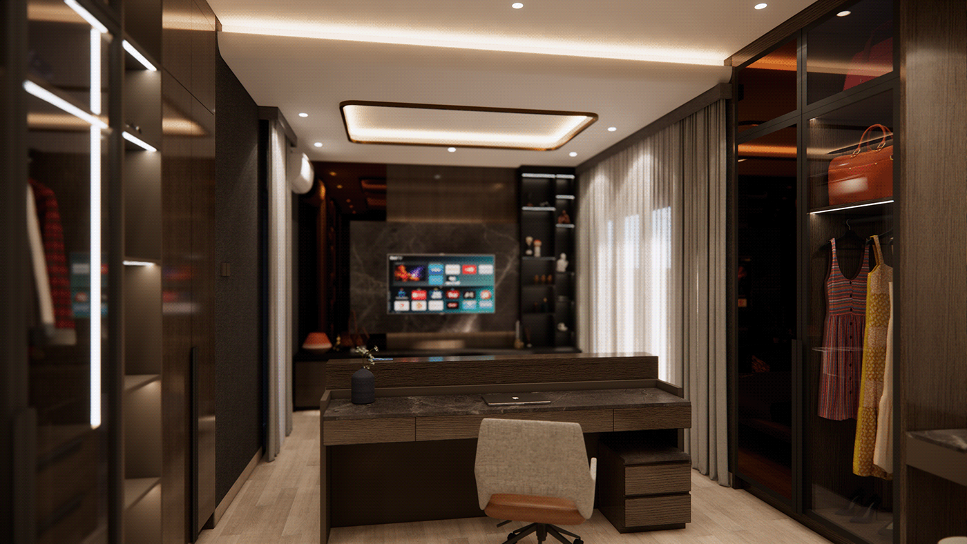 interior design  Interior INTERIOR RENDERING 3D visualization architecture Render modern design master bedroom