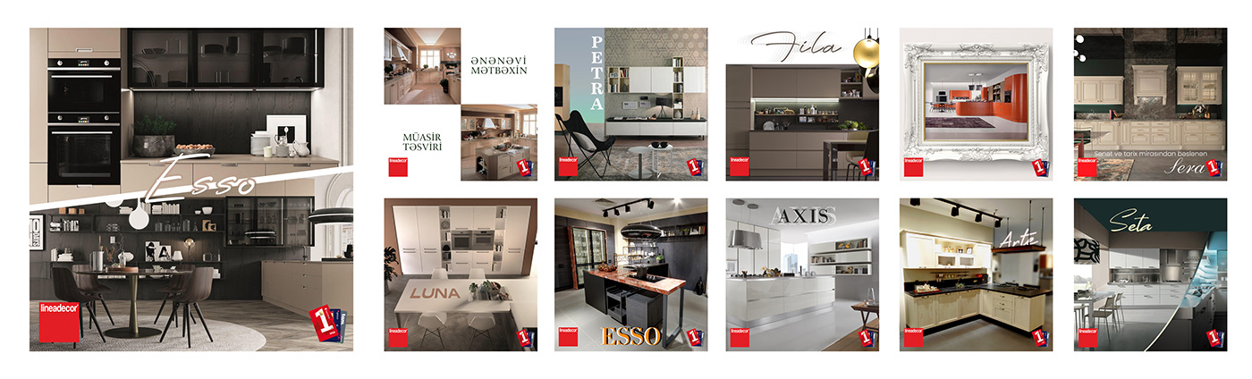 architecture design furniture Interior kitchen SMM social visualization