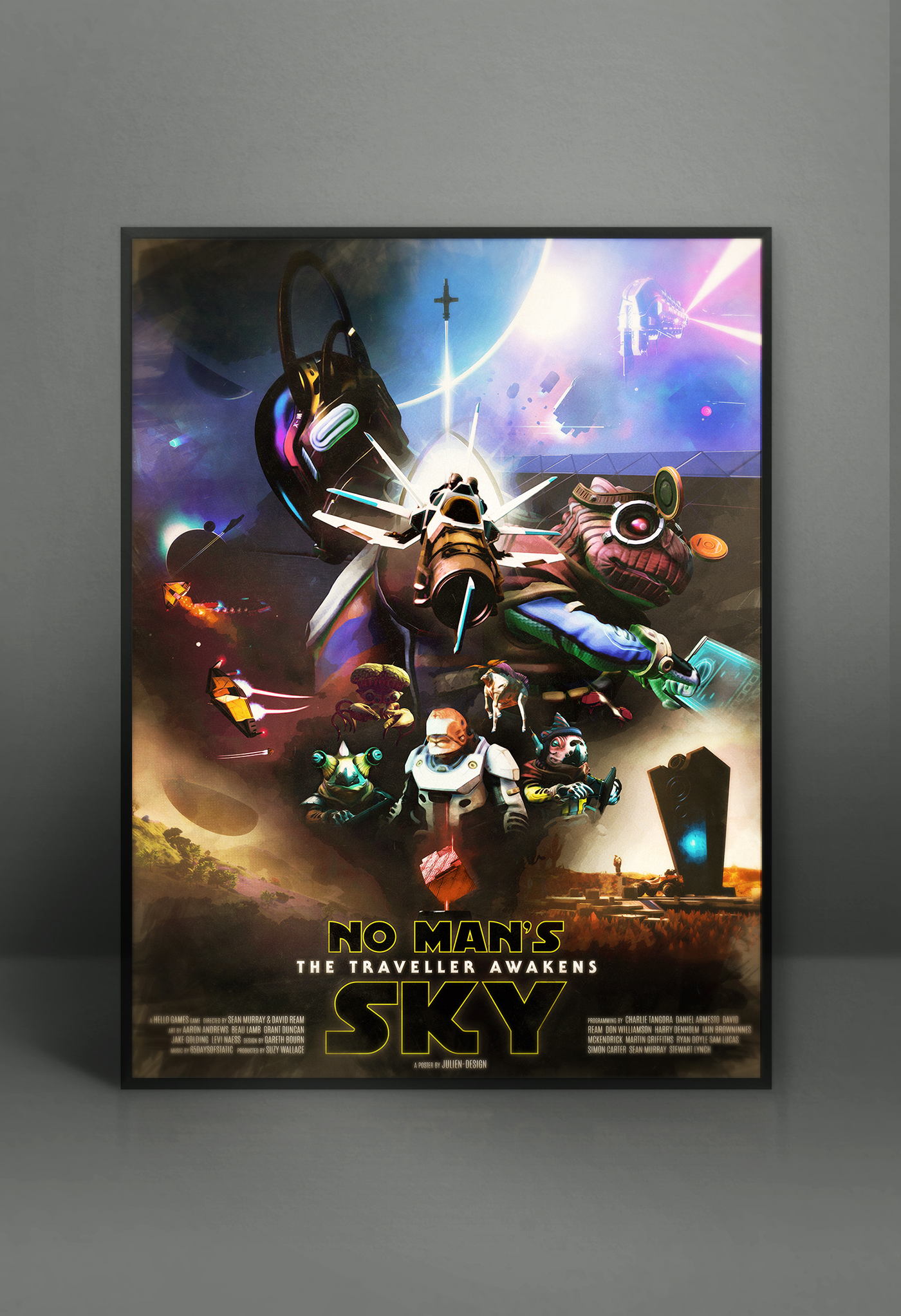 no mans sky game Space  star wars science fiction poster