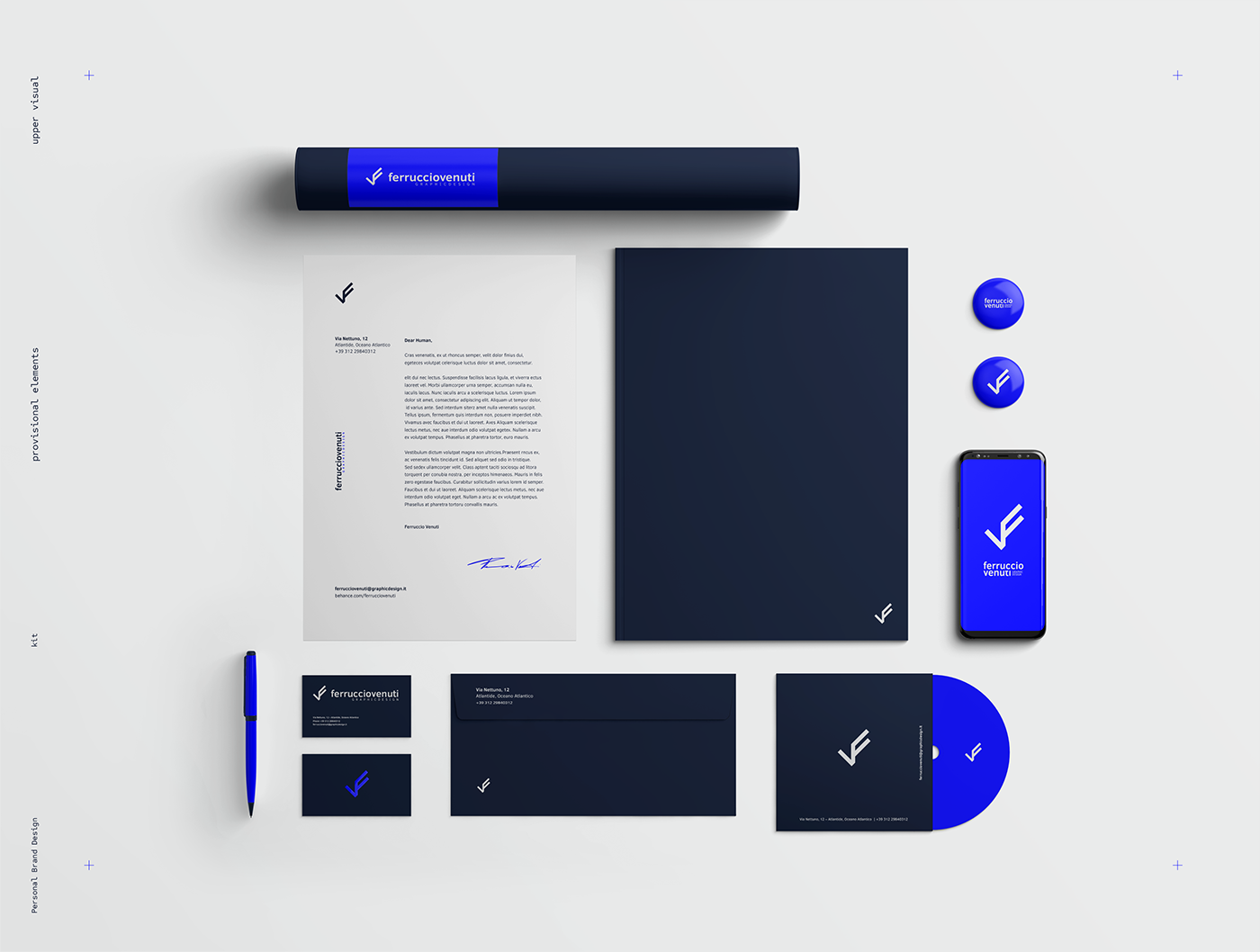 brand identity graphic design  blue