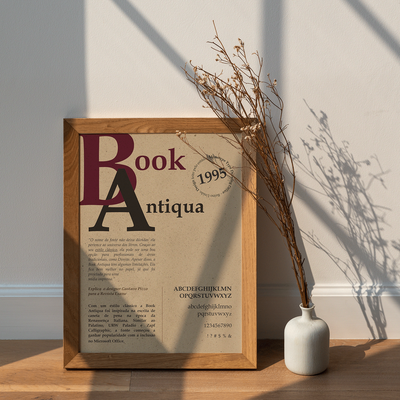 alphabet bookantiqua letters Poster Design