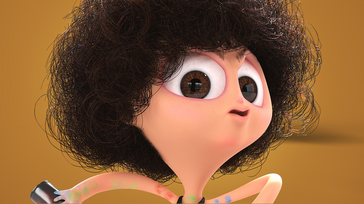 3D cartoon Character hair jorel Mascot network personagem