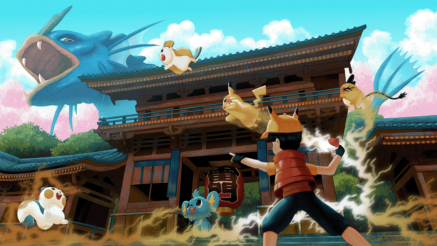 pikachu Pokemon Nintendo fanart digital illustration Character design  Digital Art  ILLUSTRATION 