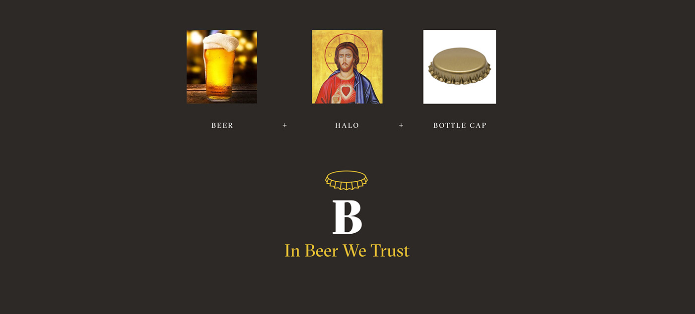 logo bar restaurant business card poster beer identity God