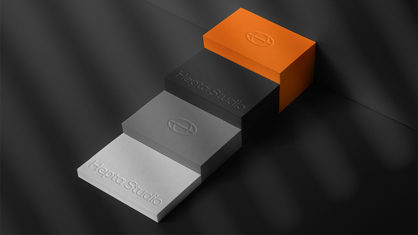 brand Brand Design business card design estudio geometric logo orange studio visual identity