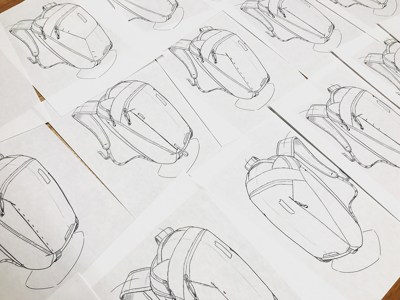 softgoods Drawing  sketch rendering industrial design  Design Sketching backpack