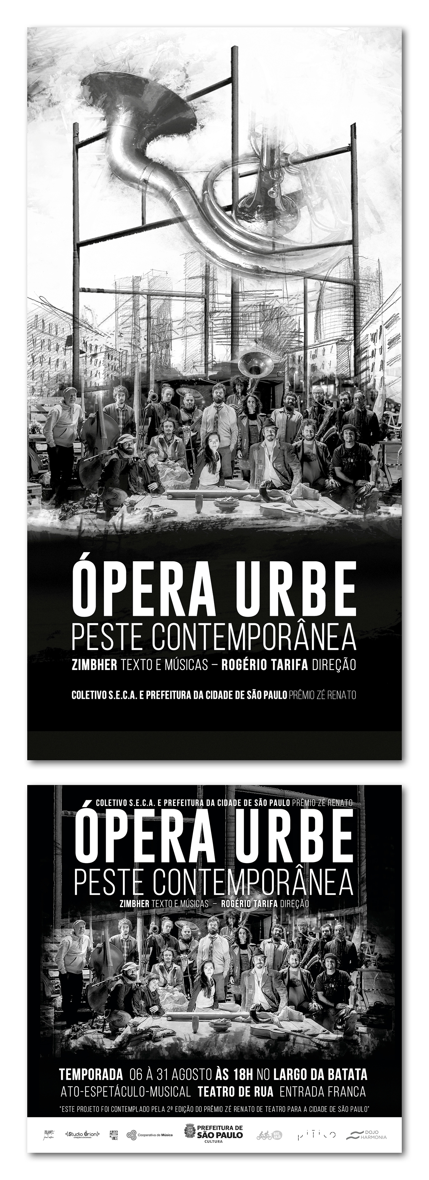 Ópera Urbe Peste Contemporânea Coletivo S.E.C.A Fábio Viana design gráfico Prêmio Zé Renato teatro