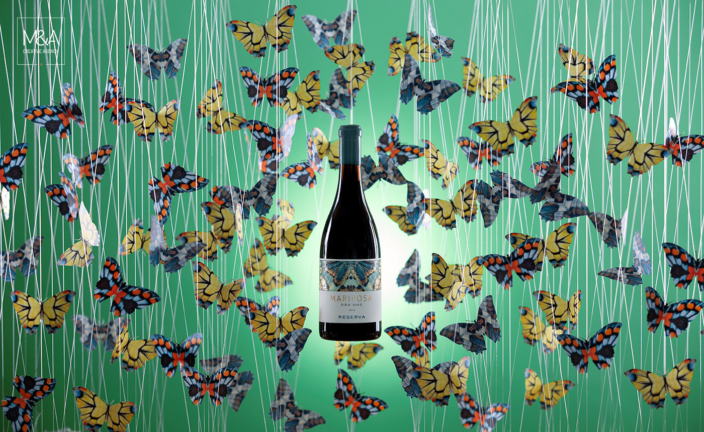 wine vinho Label design Packaging butterfly wine label